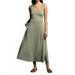 NEW WEEKENDS square neck maxi dress in green